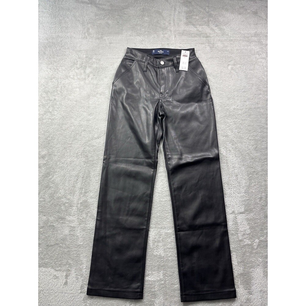 Hollister High Rise Faux Leather Pants Women’s W24 Black New With Tags